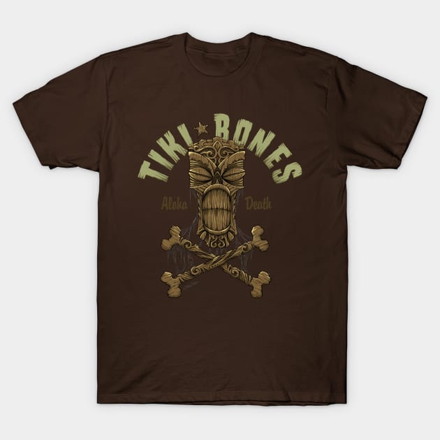 Tiki Bones T-Shirt by nanobarbero